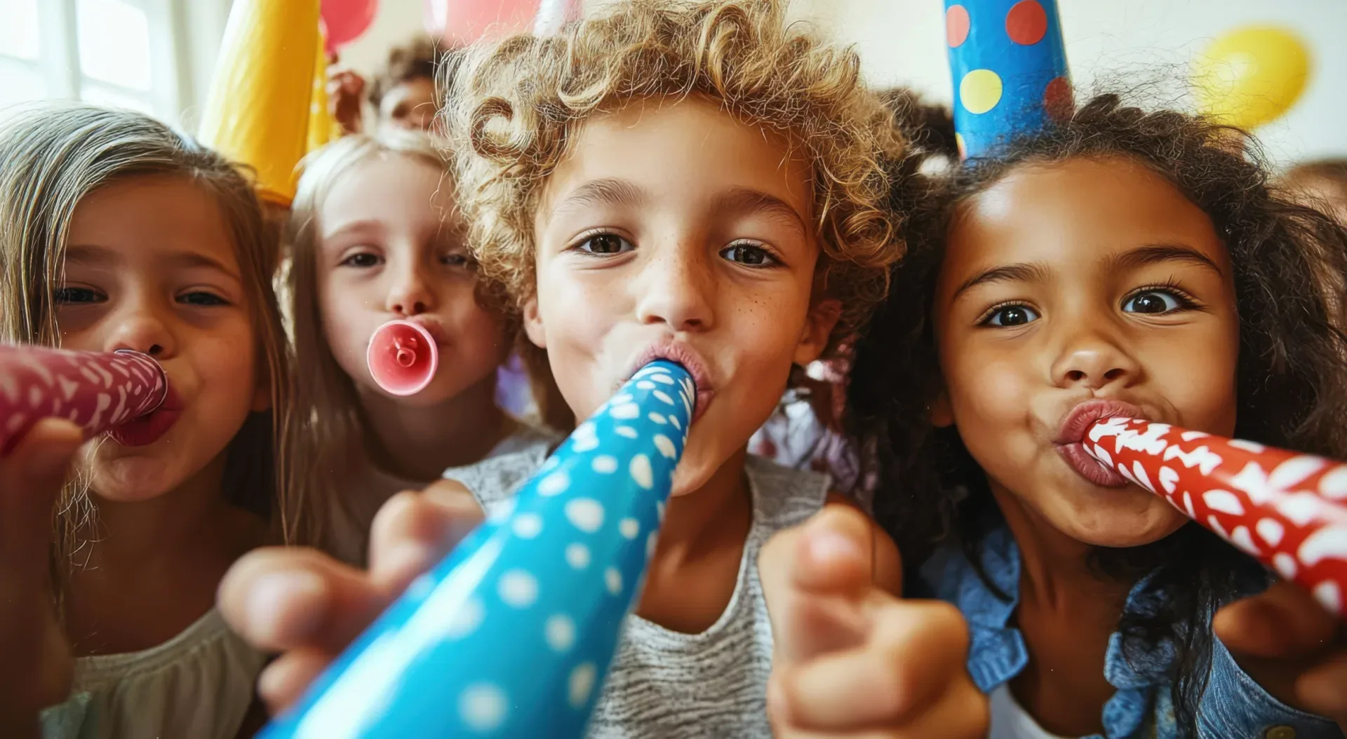 Groupe d'enfants multiculturels lors d'un anniversaire Yacasports